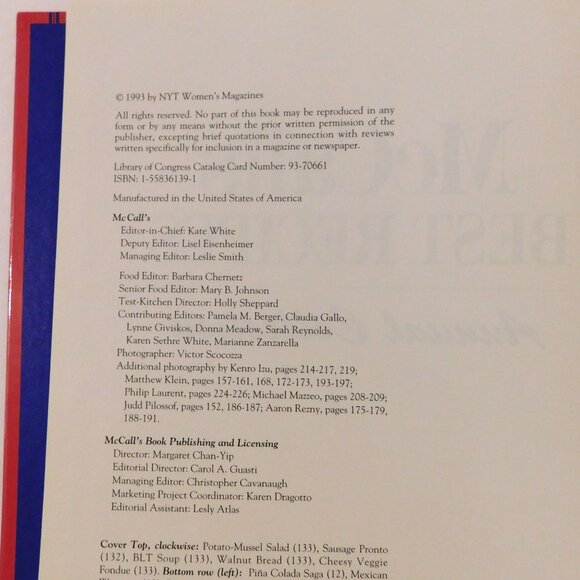 McCalls Best Recipes Annual Collection 1993 Cookbook Recipes for Each Month HB - Picture 3 of 8